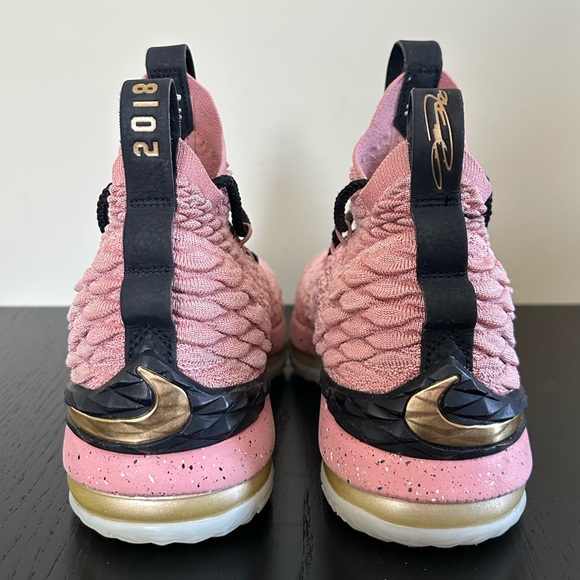Nike LeBron XV 15 Hollywood 2018 Rust Pink Basketball Sneaker 943762-600 Size 7Y main image 12